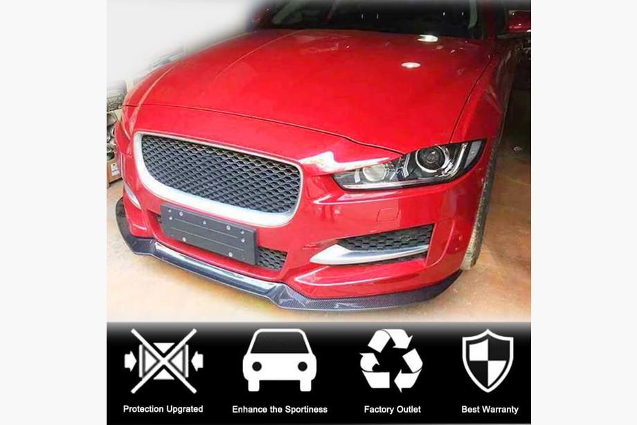 Jaguar XE 2016– Voorbumper lip (2015-2019, carbon) Foto 3