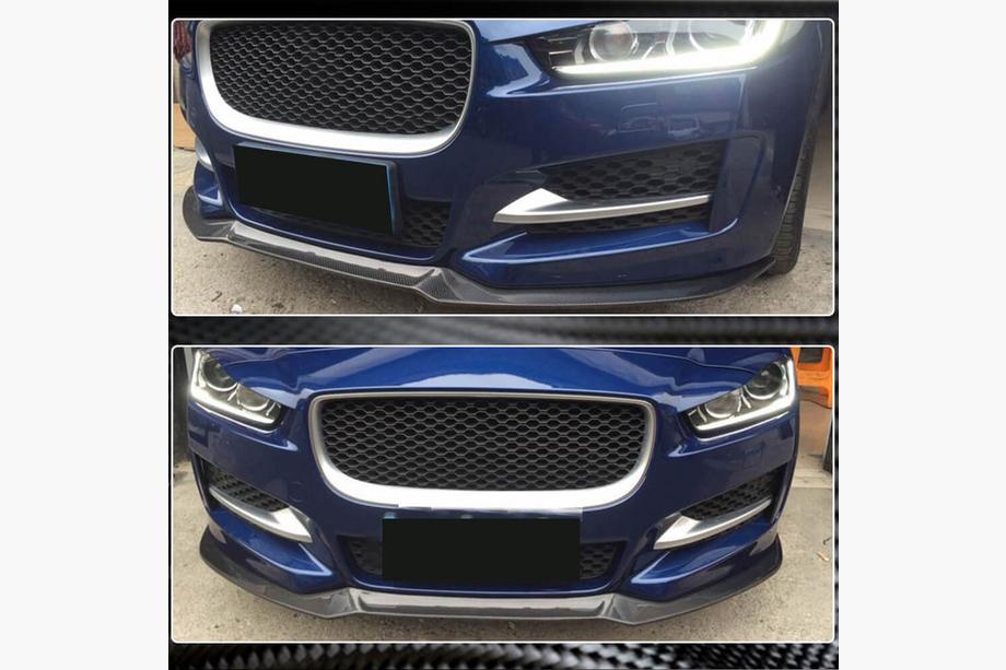 Jaguar XE 2016– Voorbumper lip (2015-2019, carbon) Foto 4