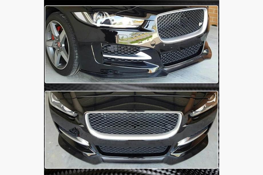 Jaguar XE 2016– Voorbumper lip (2015-2019, carbon) Foto 5