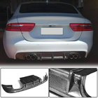 Jaguar XE 2016– Achterbumper diffuser V1 (2015-2019, Carbon) foto 1
