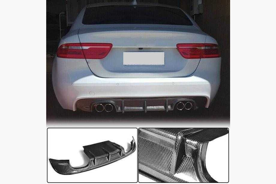 Jaguar XE 2016– Achterbumper diffuser V1 (2015-2019, Carbon) Image