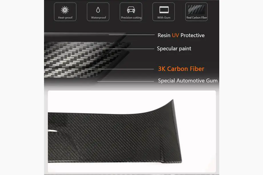 Kia Stinger 2017–2023 Achterruitspoiler (Carbon) Foto 4