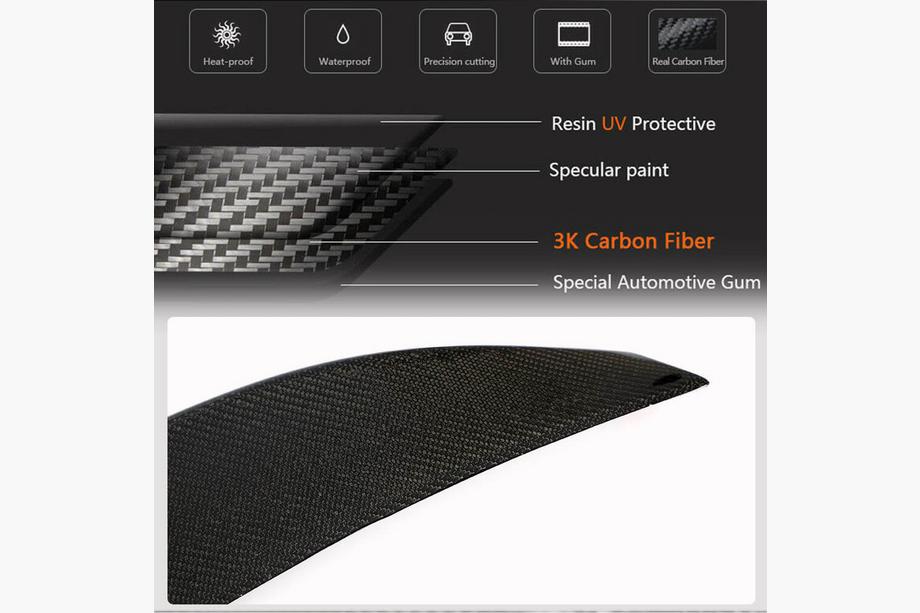 Kia Stinger 2017–2023 Spoiler V2 (Carbon) Foto 4
