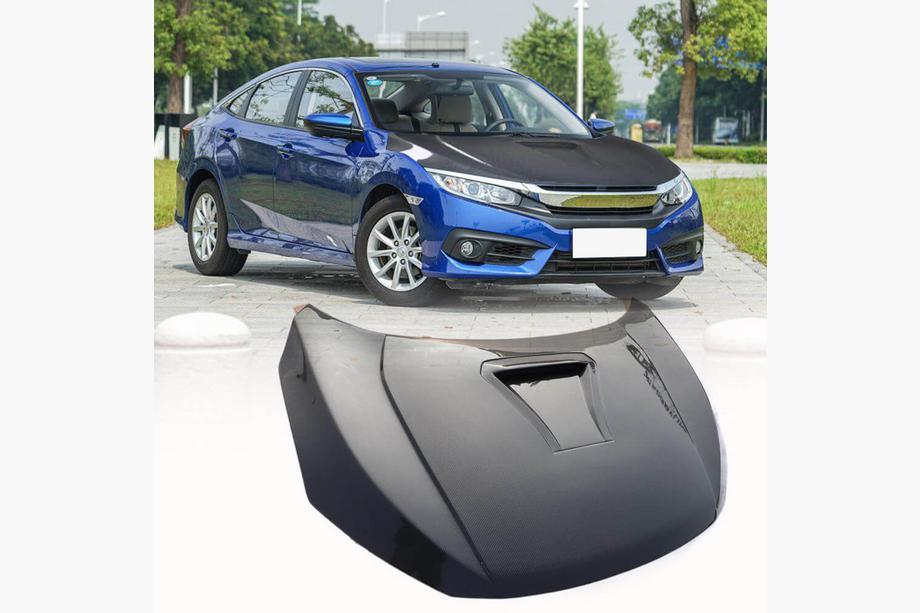 Honda Civic Sedan X 2016–2021 Motorkap (carbon) Image