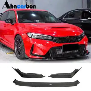 Voorbumper lip Lip V2 (carbon) Honda Civic HB 2021– foto 1