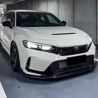 Voorbumper lip Lip V2 (carbon) Honda Civic HB 2021– foto 3