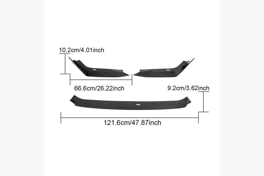Honda Civic HB 2021– Voorbumper lip Lip V2 (carbon) Foto 4