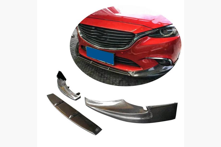 Mazda 6 2012–2024 Frontbumper lip Lip V1 (2017-2019, Carbon) Image
