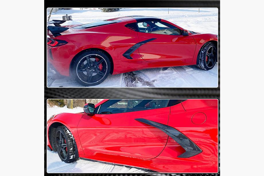 Chevrolet Corvette C8 2019– Achterspatbord covers (2019-2022, Carbon) Foto 4