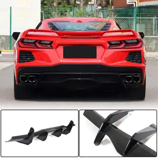Achterbumper diffuser V2 (2019-2022, Carbon) Chevrolet Corvette C8 2019– foto 2