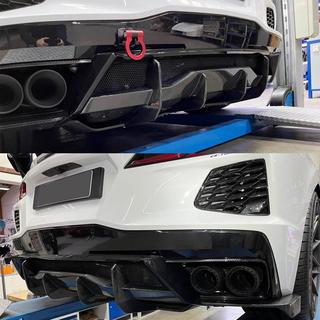 Achterbumper diffuser V2 (2019-2022, Carbon) foto 3