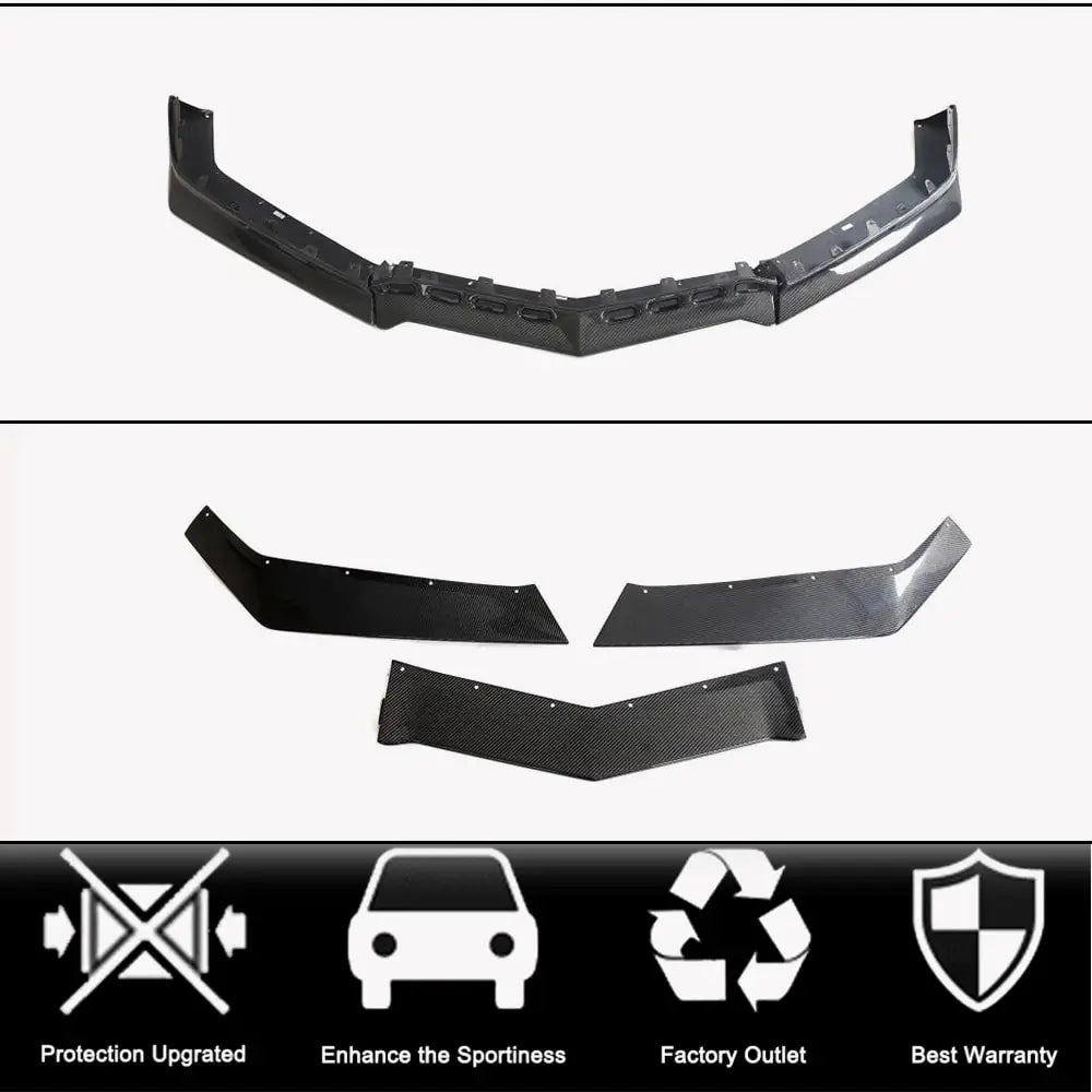 Chevrolet Corvette C8 2019– Frontbumper lip spoiler (voor Z06, 2020-2024, carbon) foto 5