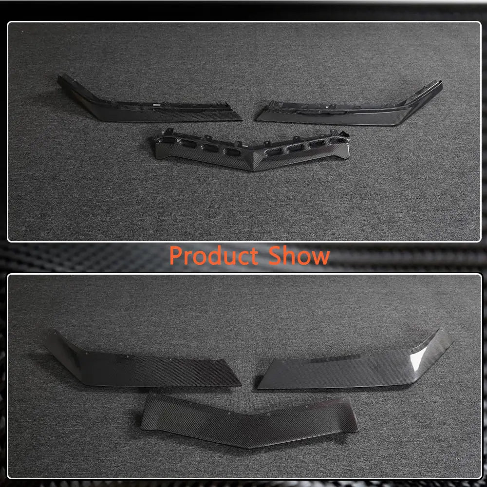 Chevrolet Corvette C8 2019– Frontbumper lip spoiler (voor Z06, 2020-2024, carbon) foto 6