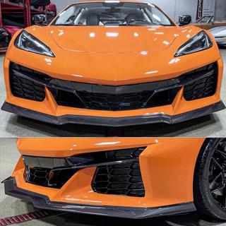 Frontbumper lip spoiler (voor Z06, 2020-2024, carbon) foto 2