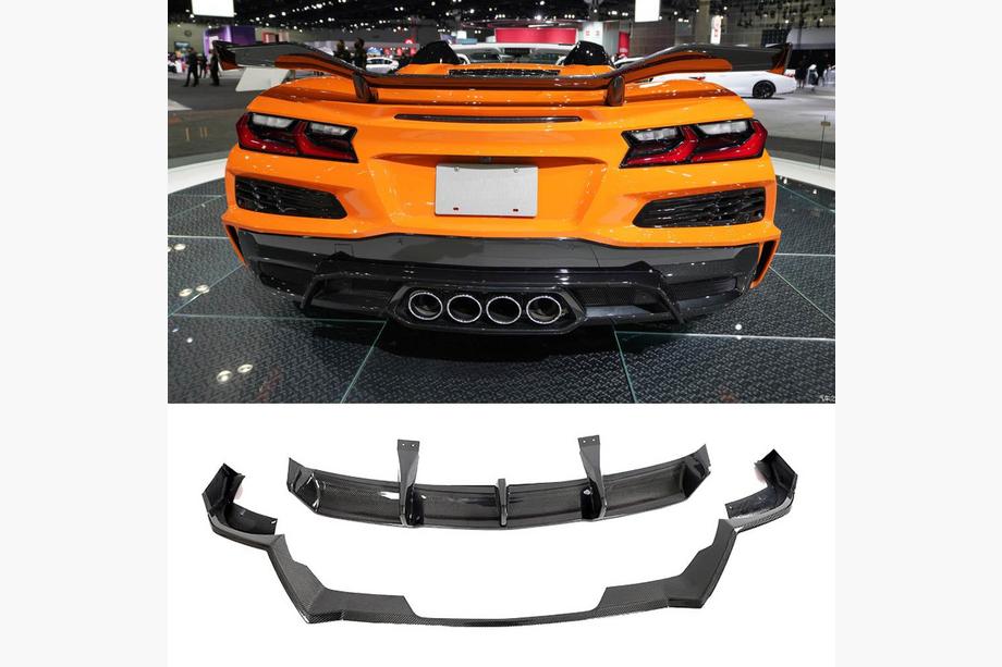 Chevrolet Corvette C8 2019– Achterbumper diffuser (voor Z06, 2022-2024, carbon) Image
