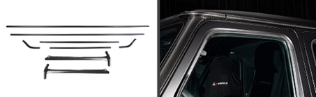 Mercedes G class W465 2025– Carbon afdekkappen voor A-stijlen en dak foto 2