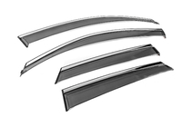 Audi Q3 2011–2019 Windschermen met chromen sierlijst Niken Luxury (4 stuks) foto 4