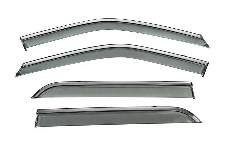 Ford Explorer 2011–2019 Windschermen met chromen sierlijst Niken Luxury (4 stuks) Image