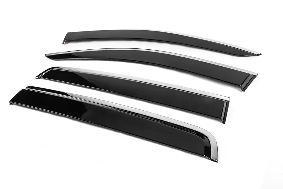 Ford Ranger 2011–2022 Raamwindschermen met chroomstrip Niken Luxury (2015-2022, 4 stuks) Foto 6