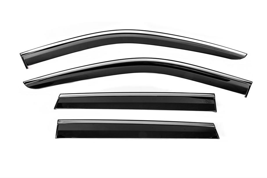 Jeep Grand Cherokee WK2 2010–2021 Windschermen met chromen sierlijst Niken Luxury (4 stuks) Image