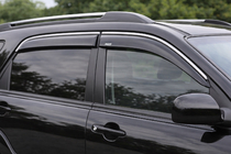 Kia Sportage 2004–2010 Windschermen met chromen sierlijst Niken Luxury (4 stuks) foto 2