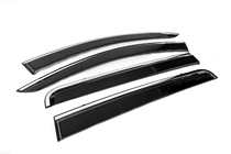 Mitsubishi L200 2015–2024 Windschermen met chromen sierlijst Niken Luxury (4 stuks) foto 3