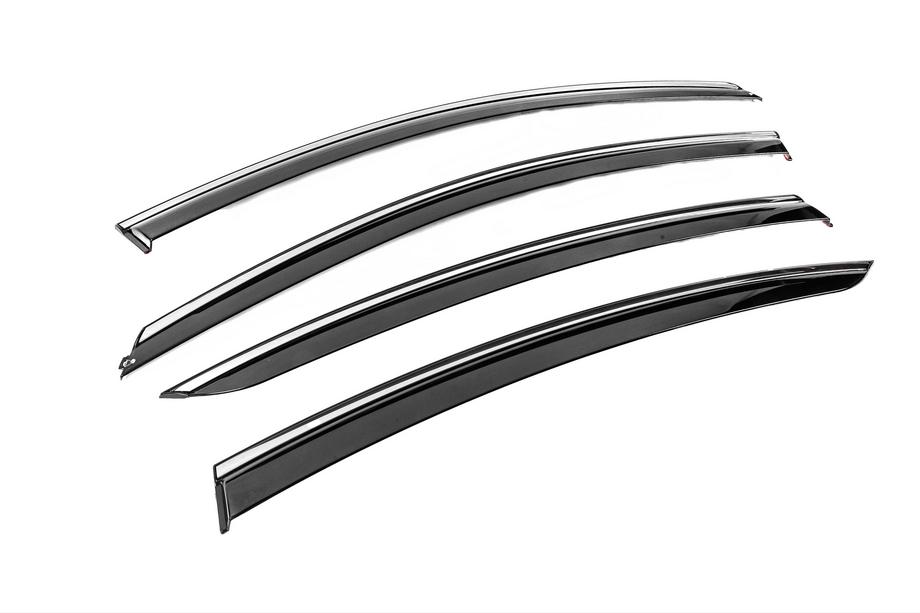 Opel Insignia 2008–2017 Raamwindschermen met chroomstrip Niken Luxury (SD/HB, 2013-2017, 4 stuks) Foto 3