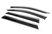 Peugeot 5008 2016–2023 Windschermen met chromen sierlijst Niken Luxury (4 stuks) foto 2