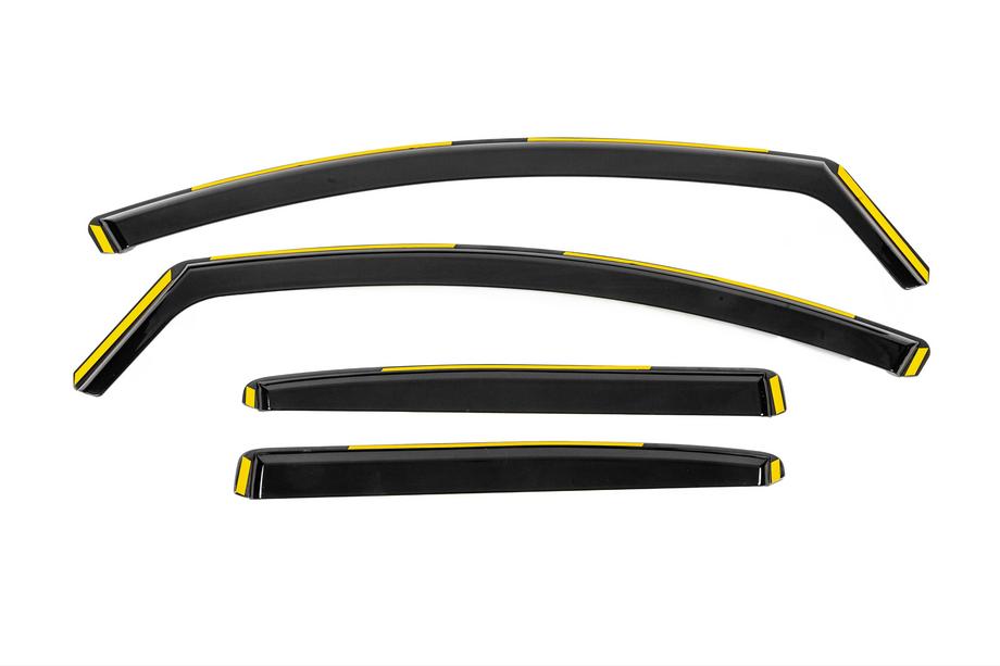 Renault Megane IV 2016–2025 In-channel raamwindschermen Niken Luxury (HB, 4 stuks) Image