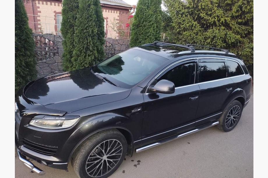 Audi Q7 2005–2015 Dakdragers (dwarsbalken) voor geïntegreerde dakrails Skybar V2 120 cm (2 stuks) Grijs Image