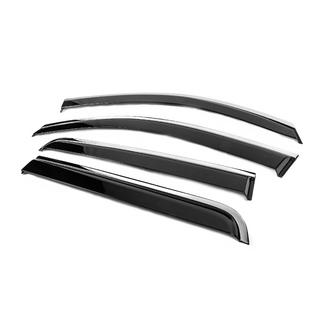 Raamwinddeflectoren met chroomlijst Niken Luxury (2011-2015, 4 stuks) Toyota Hilux 2006–2015 foto 2