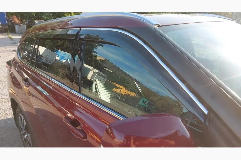Toyota Highlander 2019– Windschermen met chromen sierlijst Niken Luxury (4 stuks) Foto 1