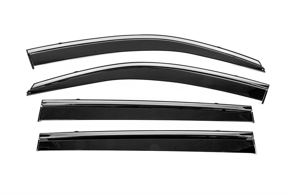 Toyota Highlander 2013–2019 Windschermen met chromen sierlijst Niken Luxury (4 stuks) Image