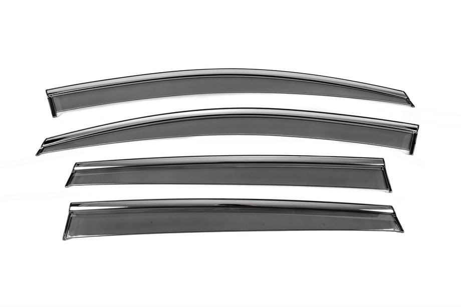 Volkswagen Golf Sportsvan 2014–2020 Windschermen met chromen sierlijst Niken Luxury (4 stuks) Foto 1