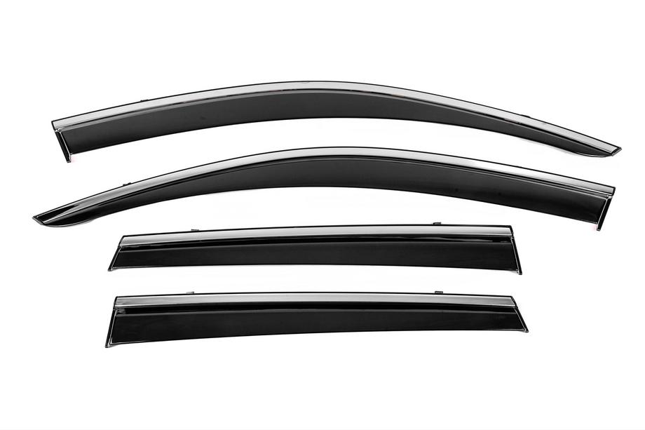 Volkswagen Touareg 2010–2018 Windschermen met chromen sierlijst Niken Luxury (4 stuks) Image