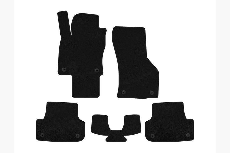 Audi A3 2012–2020 Deluxe stoffen automatten (voor E-tron, Sportback, zwart) Image