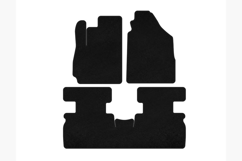 Jetour X70 2018– Deluxe textiele vloermatten (2 rijen, zwart) Image