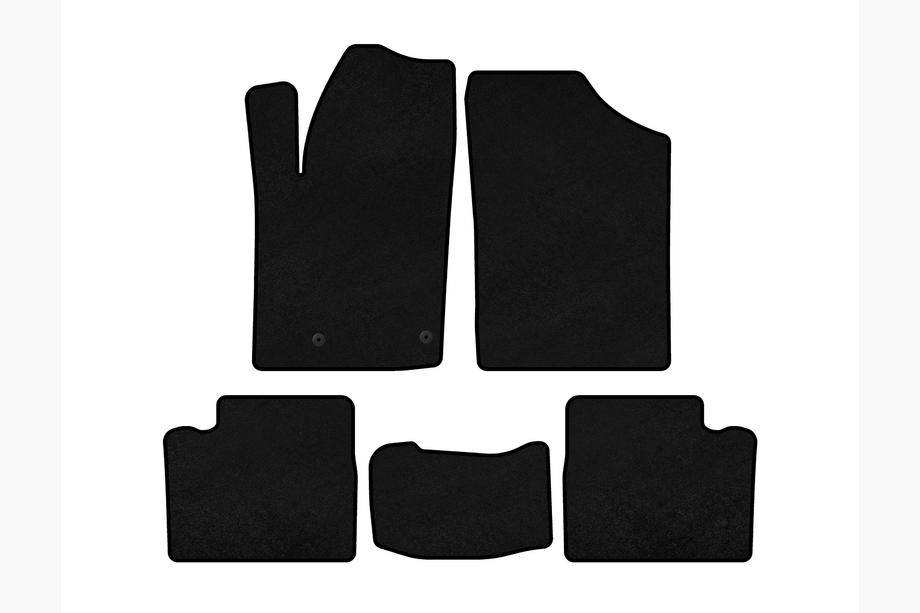 Citroen Berlingo 1996–2008 Textiele automatten Deluxe (Zwart) Image