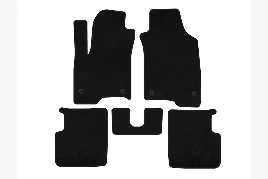 Fiat Panda 2011–2023 Textiele automatten Deluxe (Zwart) Image