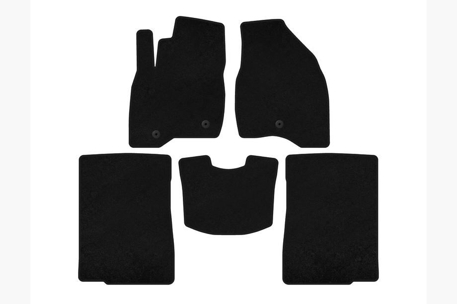Ford Explorer 2011–2019 Deluxe stoffen automatten (2015-2017, 2 rijen, 7-zits, zwart) Image