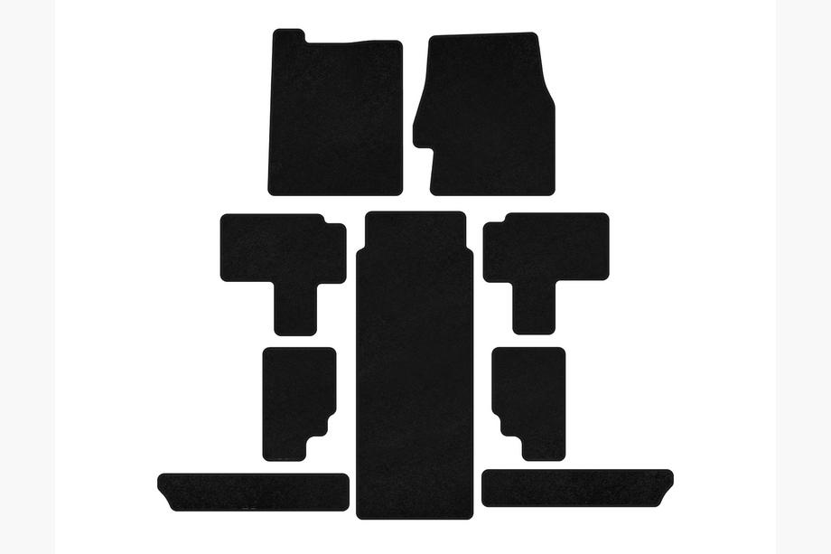 Kia Carnival 2002–2013 Textiele automatten Deluxe (complete set, zwart) Image