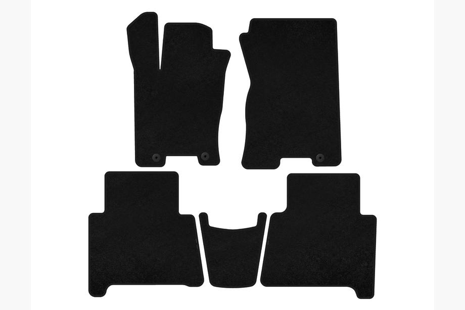 Kia Mohave 2008–2016 Deluxe stoffen automatten (2 rijen, zwart) Image