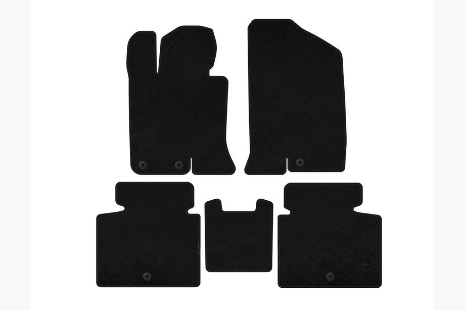 Kia Optima 2010–2016 Deluxe V-2 textiele automatten (SD, zwart) Image