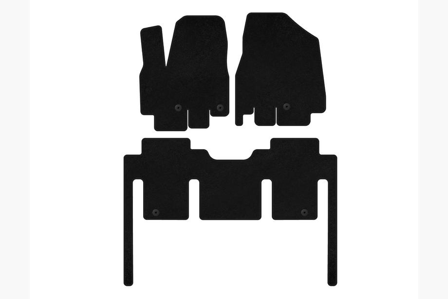 Kia Sedona 2014–2020 Deluxe textiele automatten (complete set, 8-zits, zwart) Image