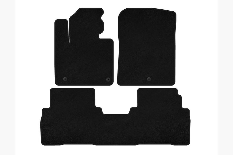 Kia Sorento III UM 2014–2020 Textielen matten Deluxe (2 rijen, 7-zits, zwart) Image