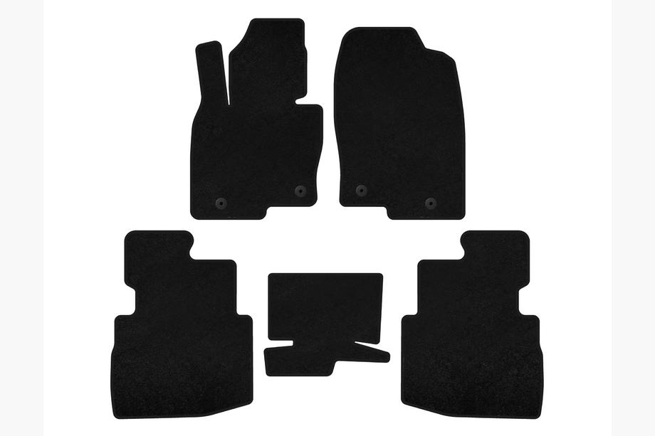Mazda CX-9 2017– Deluxe textiele automatten (2 rijen, 7-zits, zwart) Image
