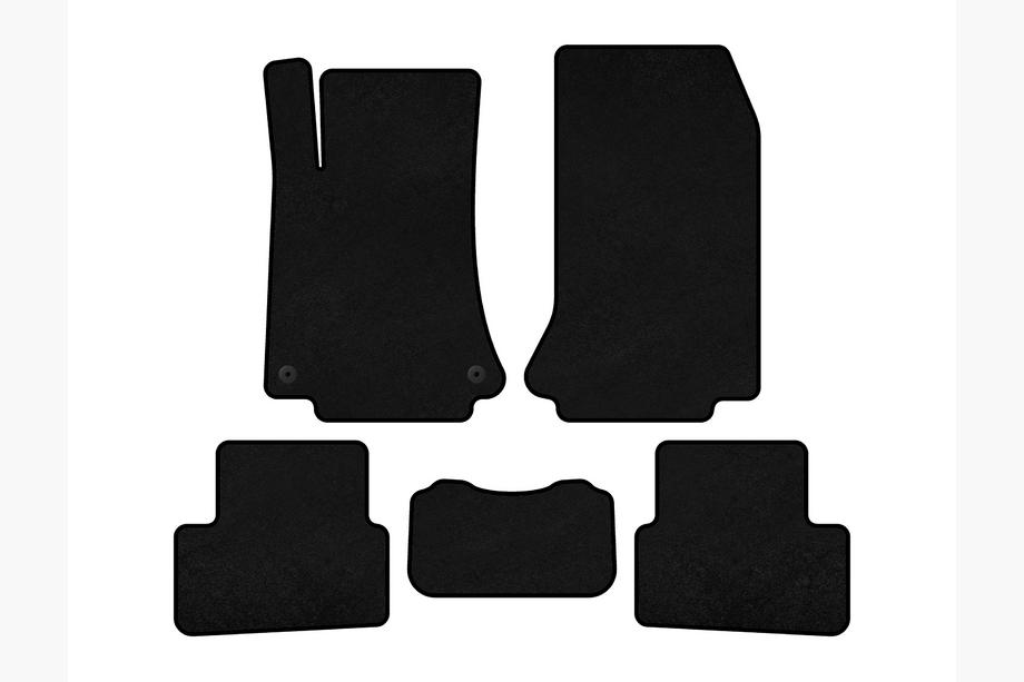 Mercedes A-Klasse W176 2012–2018 Textiele automatten Deluxe (Zwart) Foto 1