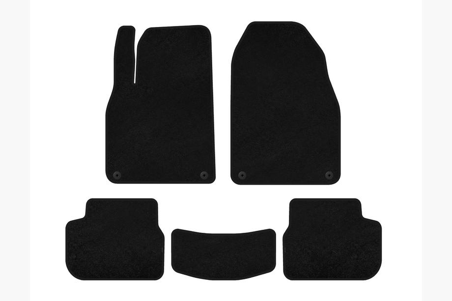 Saab 9-3 2002–2014 Textiele automatten Deluxe (Zwart) Foto 1