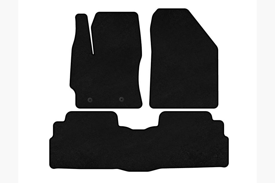 Toyota Verso 2009–2018 Deluxe textiele automatten (2 rijen, 7-zits, zwart) Image