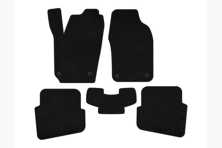 Volkswagen Polo 2001–2009 Deluxe stoffen automatten (HB, 3/5-deurs, zwart) Image